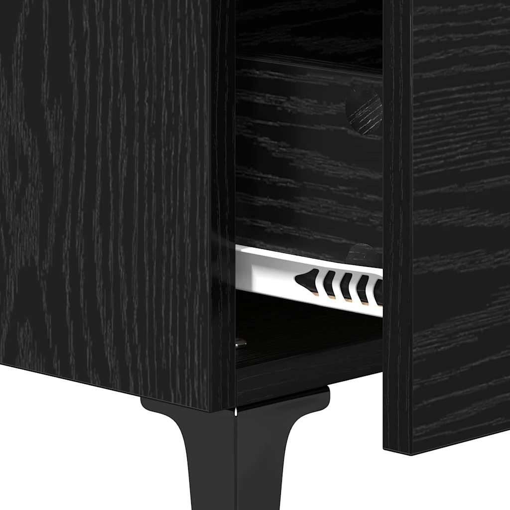 Noćni ormar s ladicama 2 pcs Crni hrast 40 x 35 x 47.5 cm