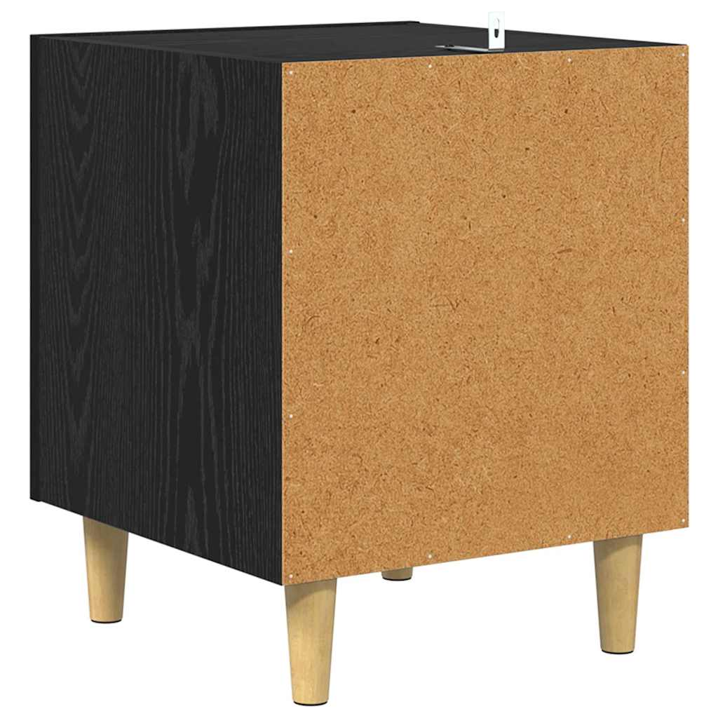Noćni ormar 2 pcs Crni hrast 40 x 40 x 50 cm Konstruirano drvo