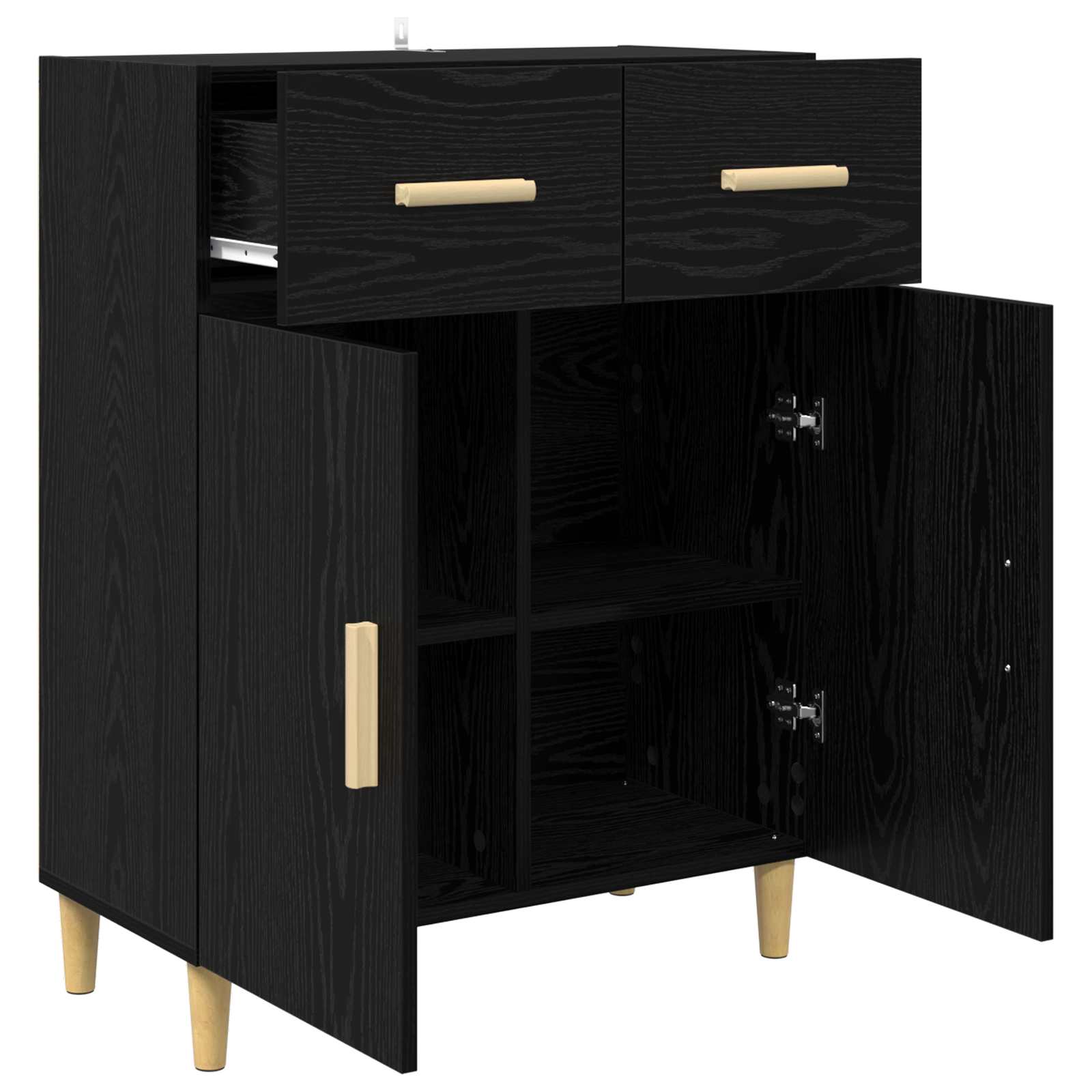 Kreveta Crni hrast 34 x 69.5 x 89 cm Konstruirano drvo