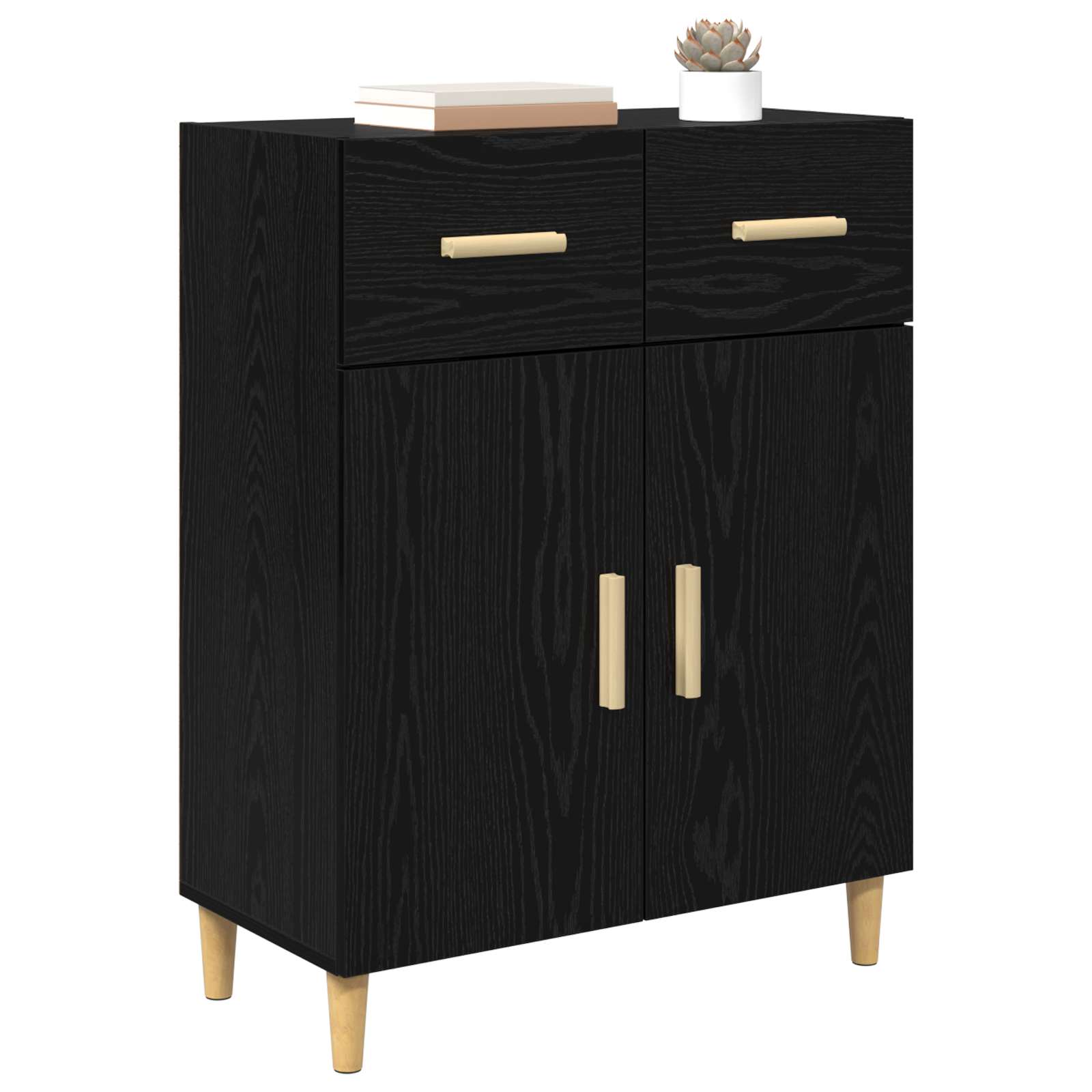 Kreveta Crni hrast 34 x 69.5 x 89 cm Konstruirano drvo