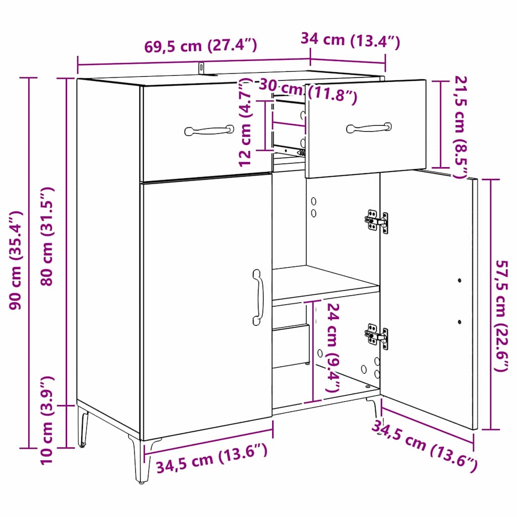 Kreveta Staro drvo 69,5 x 34 x 90 cm Konstruirano drvo