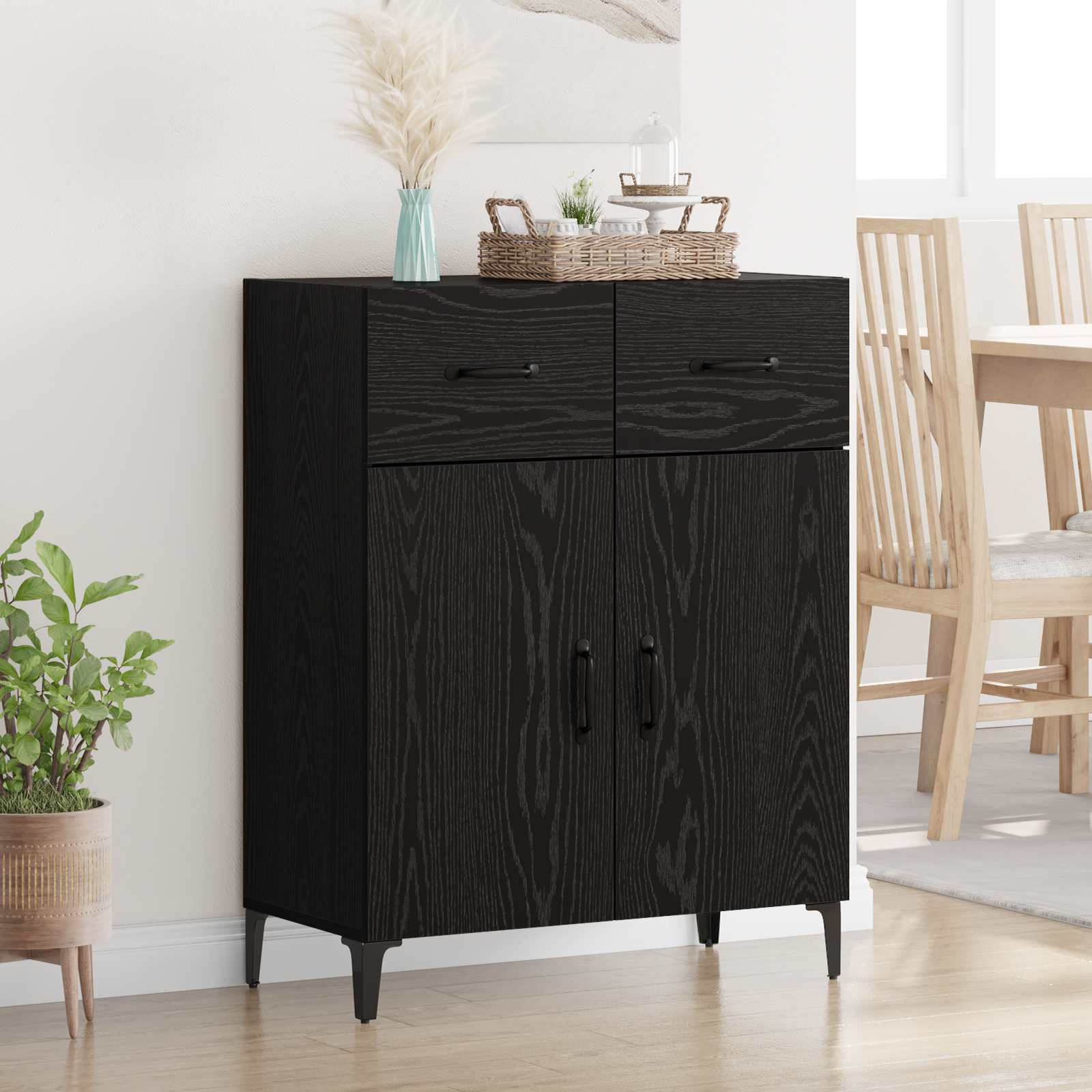 Kreveta Crni hrast 69,5 x 34 x 90 cm Konstruirano drvo