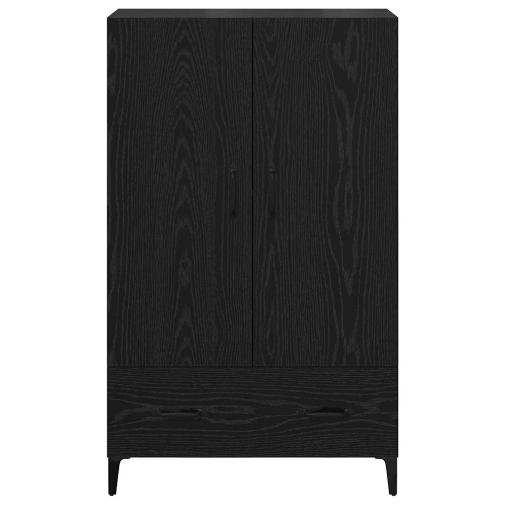 Highboard Crni hrast 70 x 31 x 115 cm Obrađeno drvo i čelik