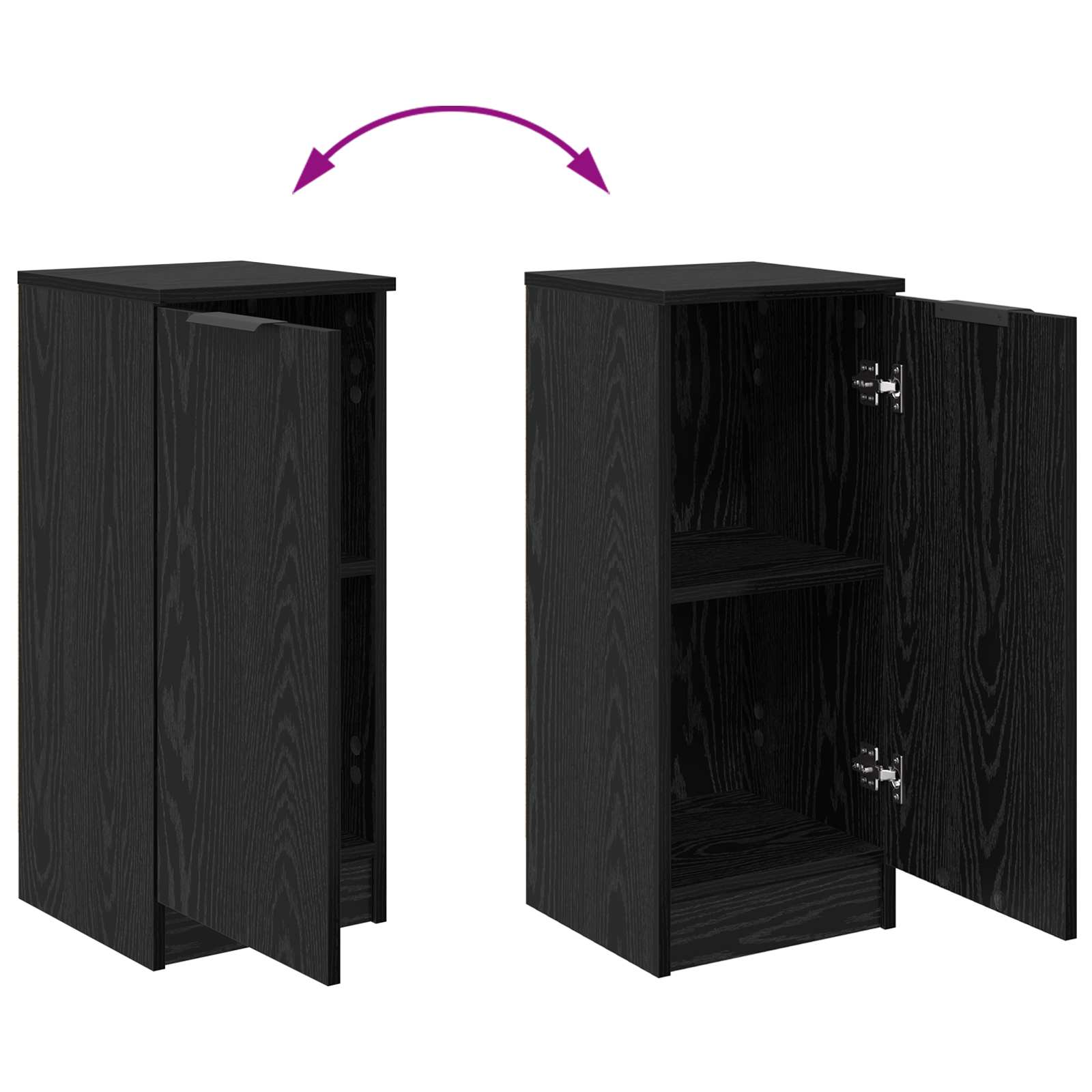 Kreveta Crni hrast 30 x 30 x 70 cm Konstruirano drvo