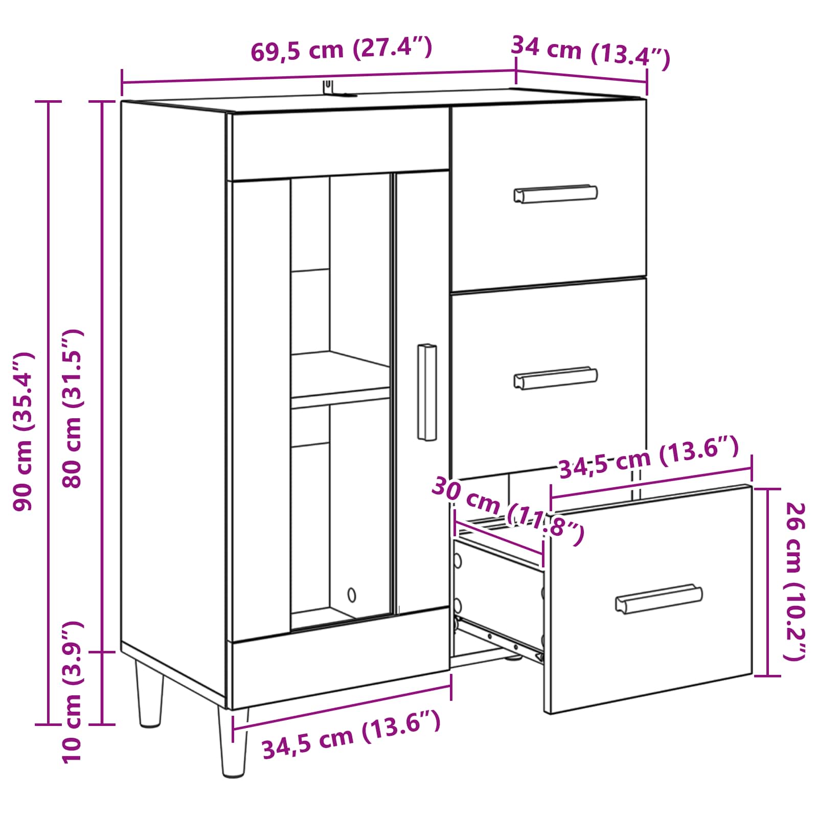 Kreveta Staro drvo 69,5 x 34 x 90 cm Konstruirano drvo