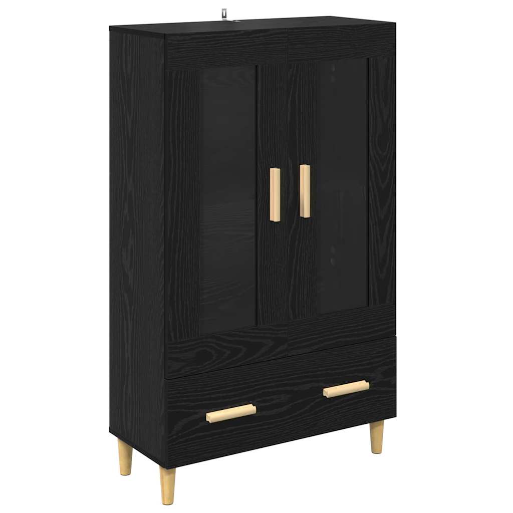 Highboard Crni hrast 70 x 31 x 115 cm Konstruirano drvo