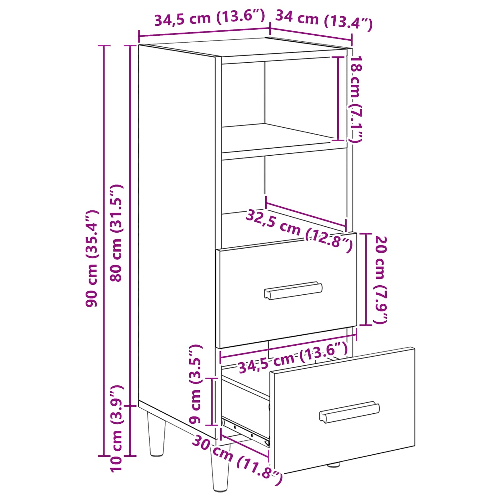 Kreveta Staro drvo 34 x 34.5 x 90 cm Konstruirano drvo