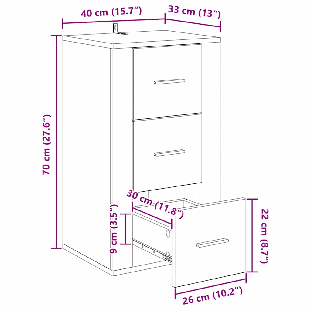Kreveta s ladicama Staro drvo 40 x 33 x 70 cm Konstruirano drvo