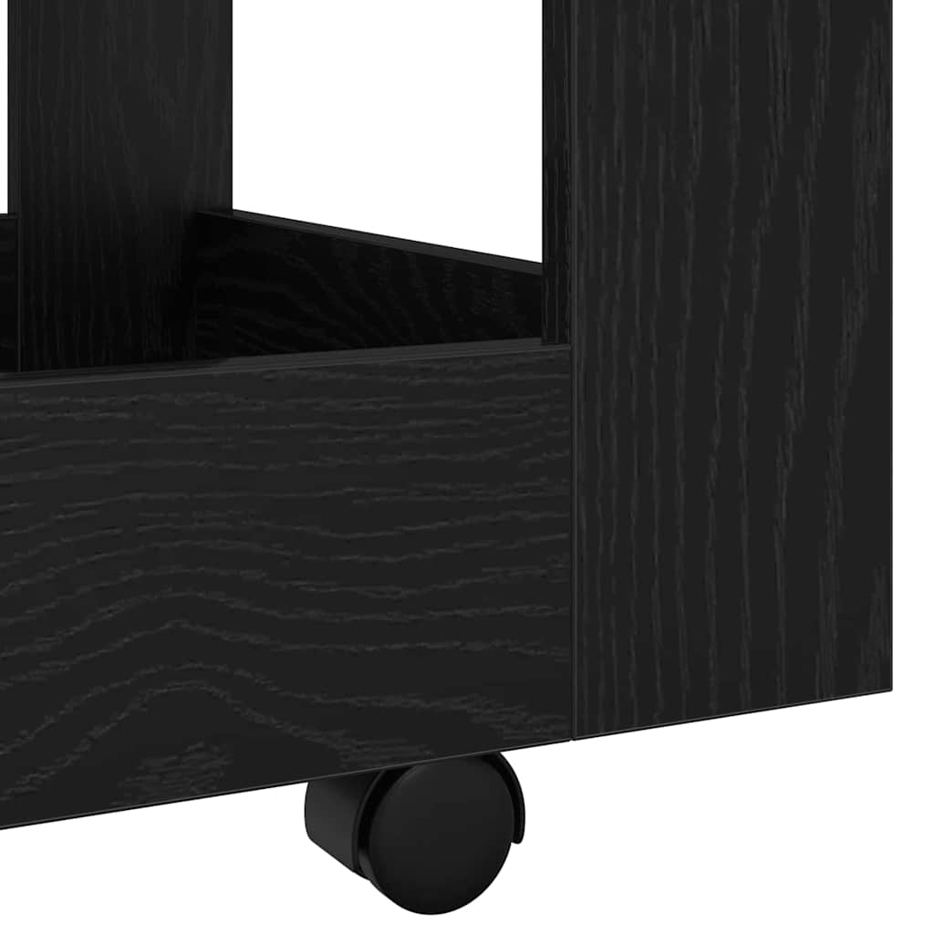 Kolica za stol Crni hrast 60 x 45 x 60 cm Konstruirano drvo