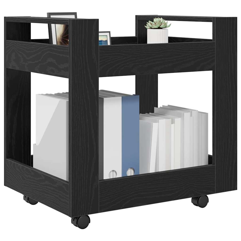 Kolica za stol Crni hrast 60 x 45 x 60 cm Konstruirano drvo