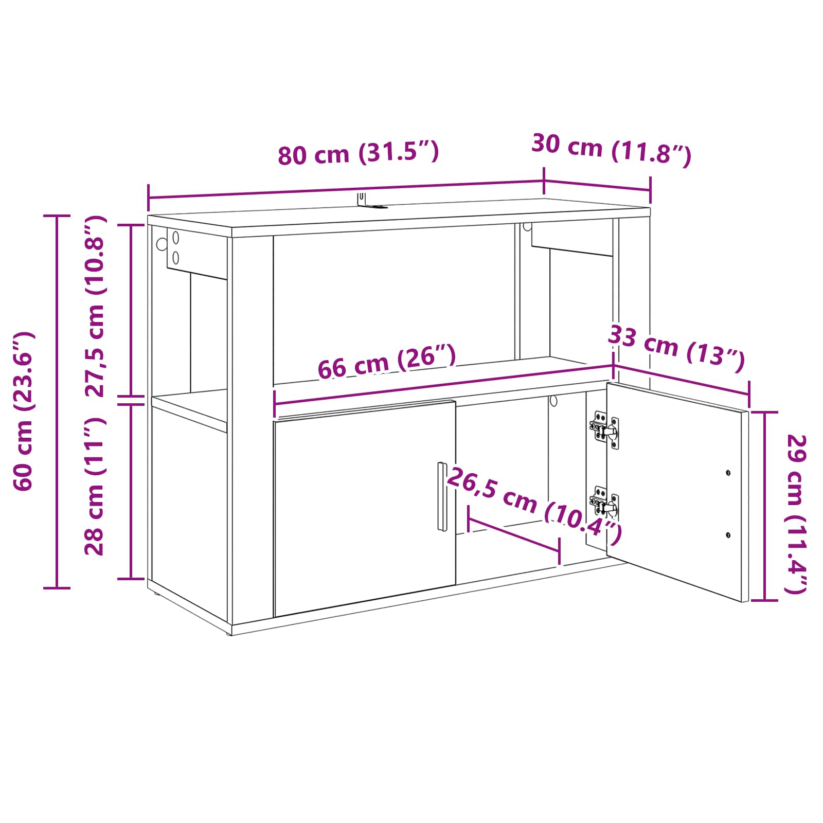 Kreveta Staro drvo 80 x 30 x 60 cm Konstruirano drvo
