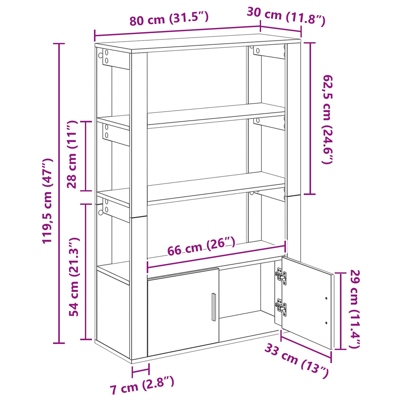 Kreveta Staro drvo 30 x 80 x 119.5 cm Konstruirano drvo