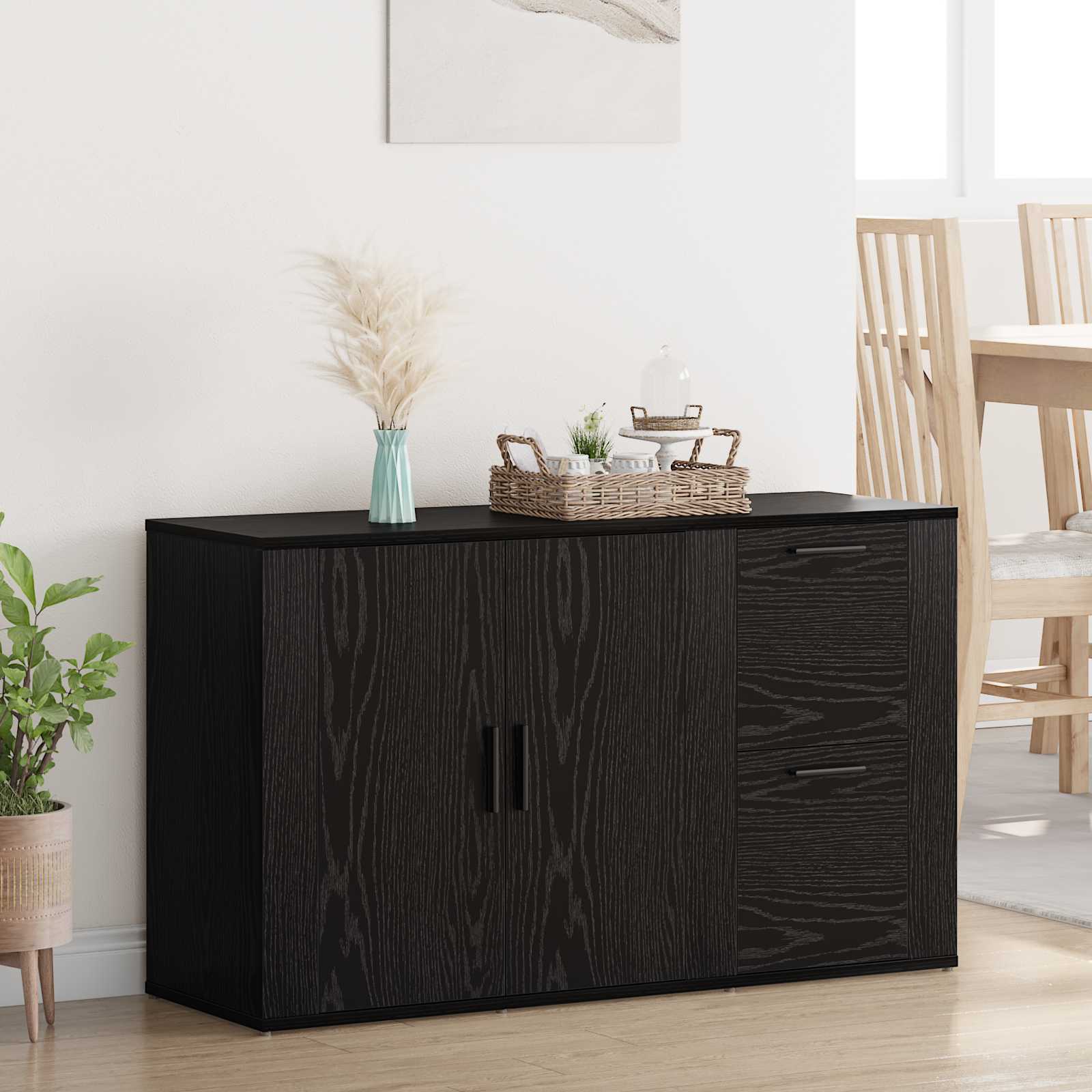 Kreveta Crni hrast 100 x 33 x 59.5 cm Konstruirano drvo