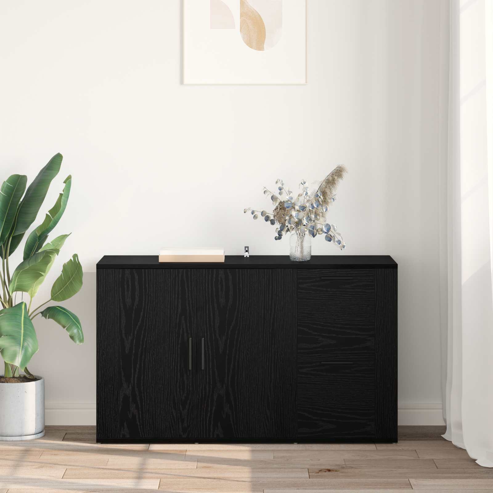 Kreveta Crni hrast 100 x 33 x 59.5 cm Konstruirano drvo