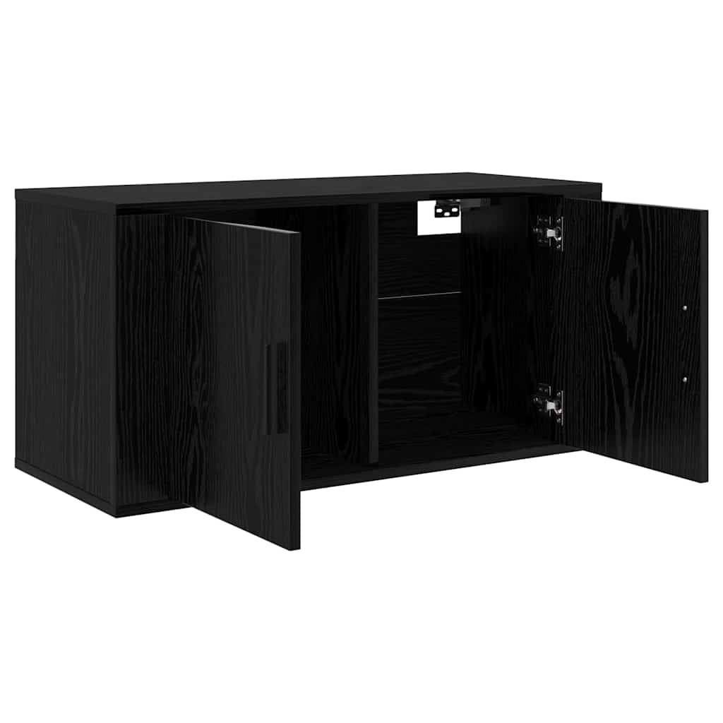 Ormar za TV montiran na zid Zidne Crni hrast 80 x 34.5 x 40 cm