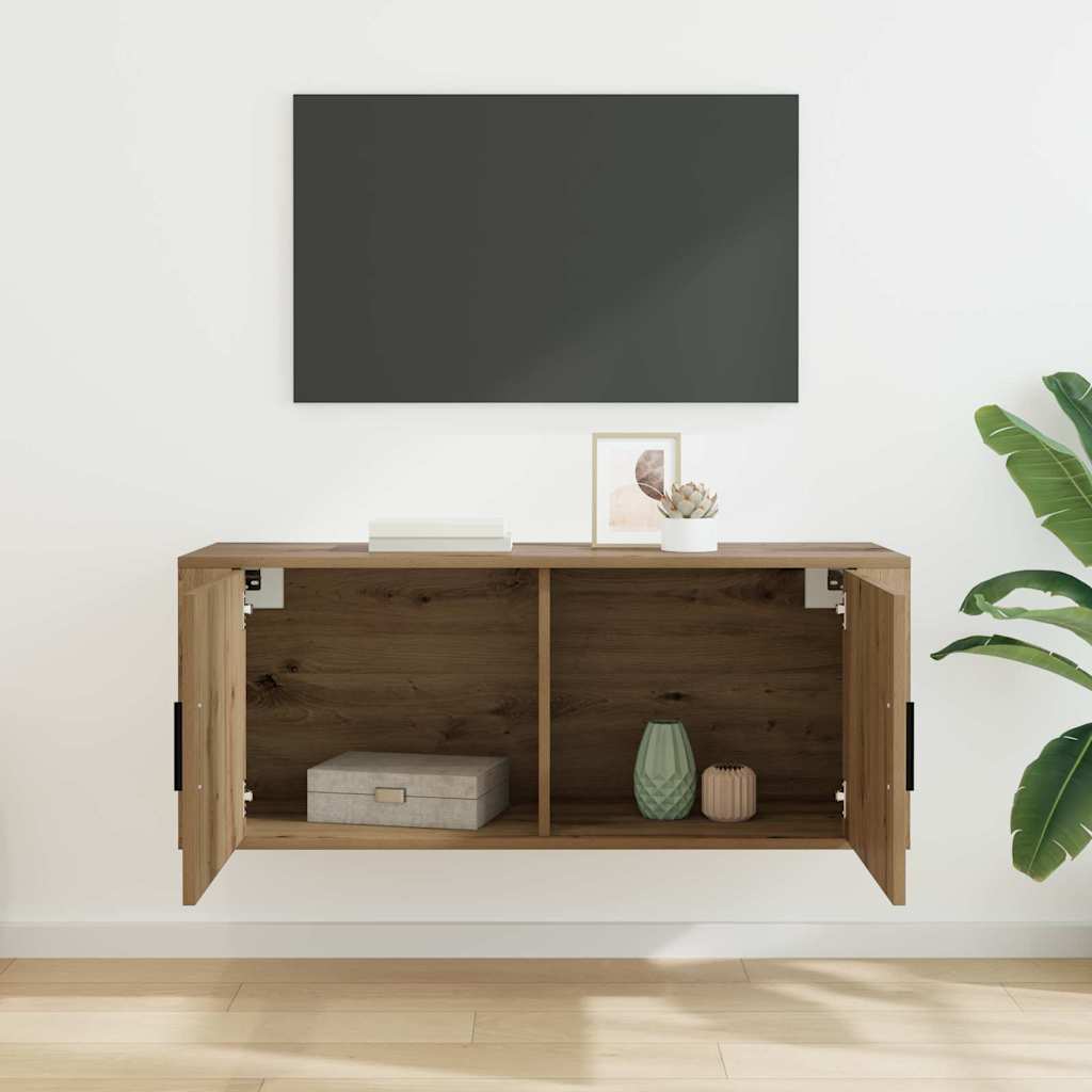 Ormar za TV montiran na zid Umjetnički hrast 100 x 34,5 x 40 cm