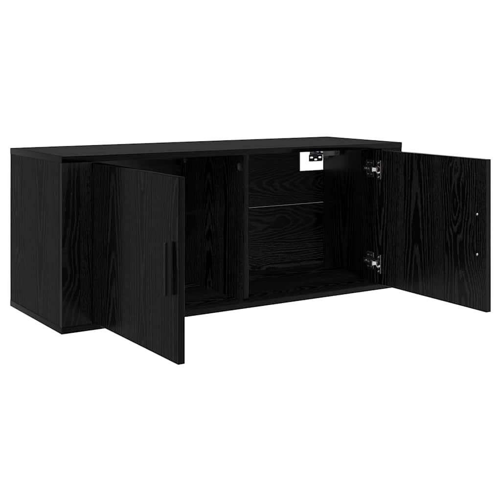 Ormar za TV montiran na zid Zidne Crni hrast 100 x 34,5 x 40 cm
