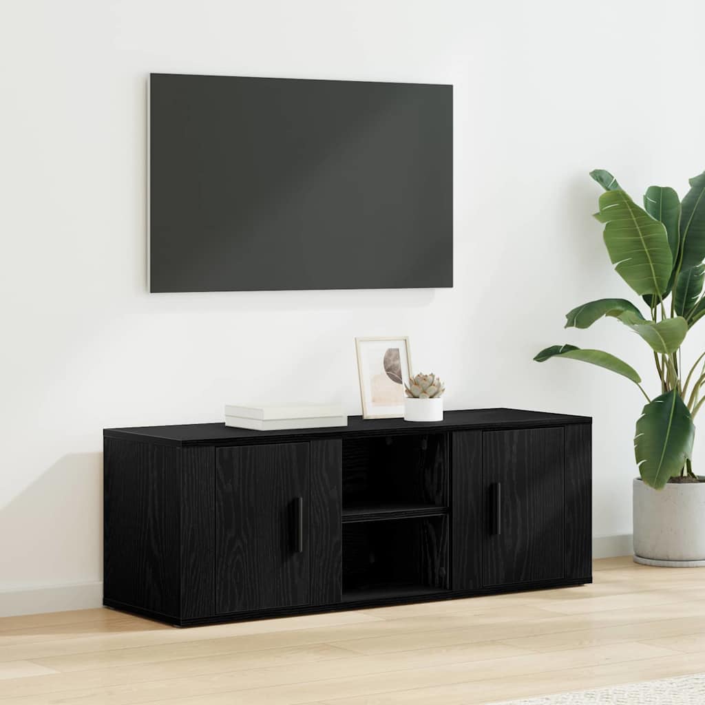 TV ormar Crni hrast 100 x 31,5 x 35 cm Konstruirano drvo