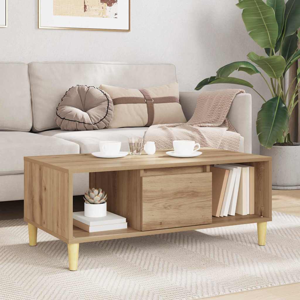 Kava Stol Umjetnički hrast 90 x 50 x 26.5 cm Konstruirano drvo