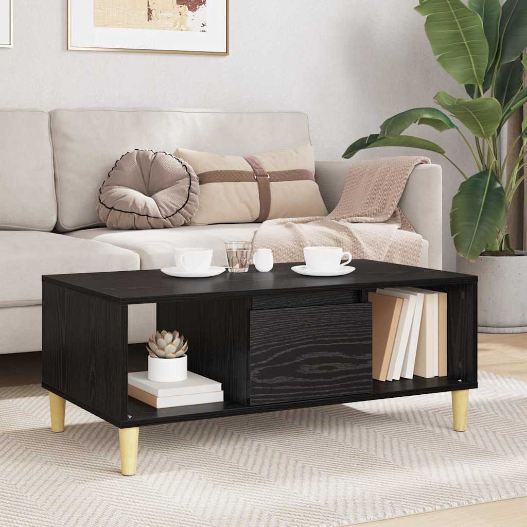 Kava Stol Crni hrast 90 x 50 x 26.5 cm Konstruirano drvo