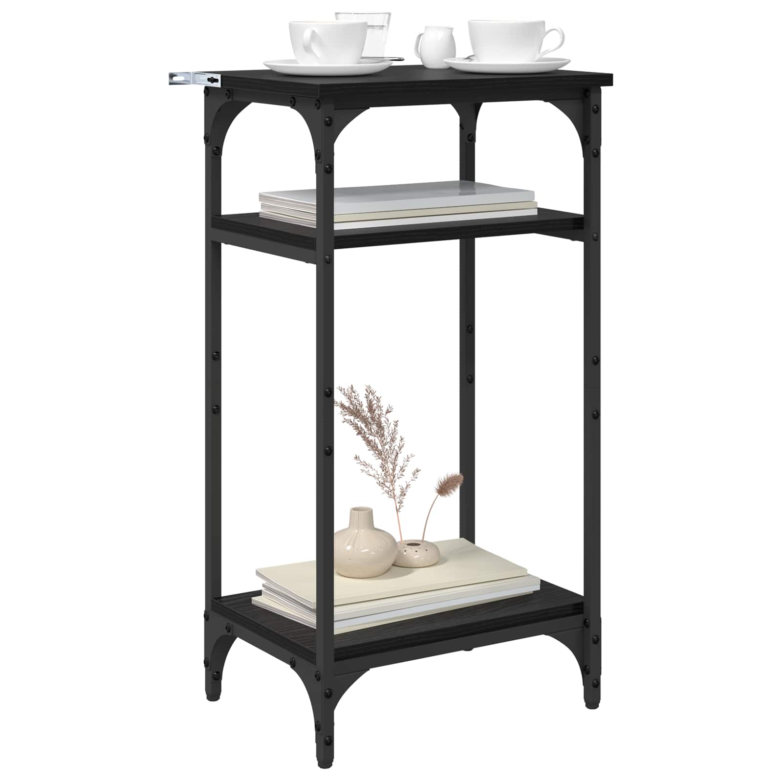 Bocni stol Crni hrast 40 x 30 x 75 cm Konstruirano drvo