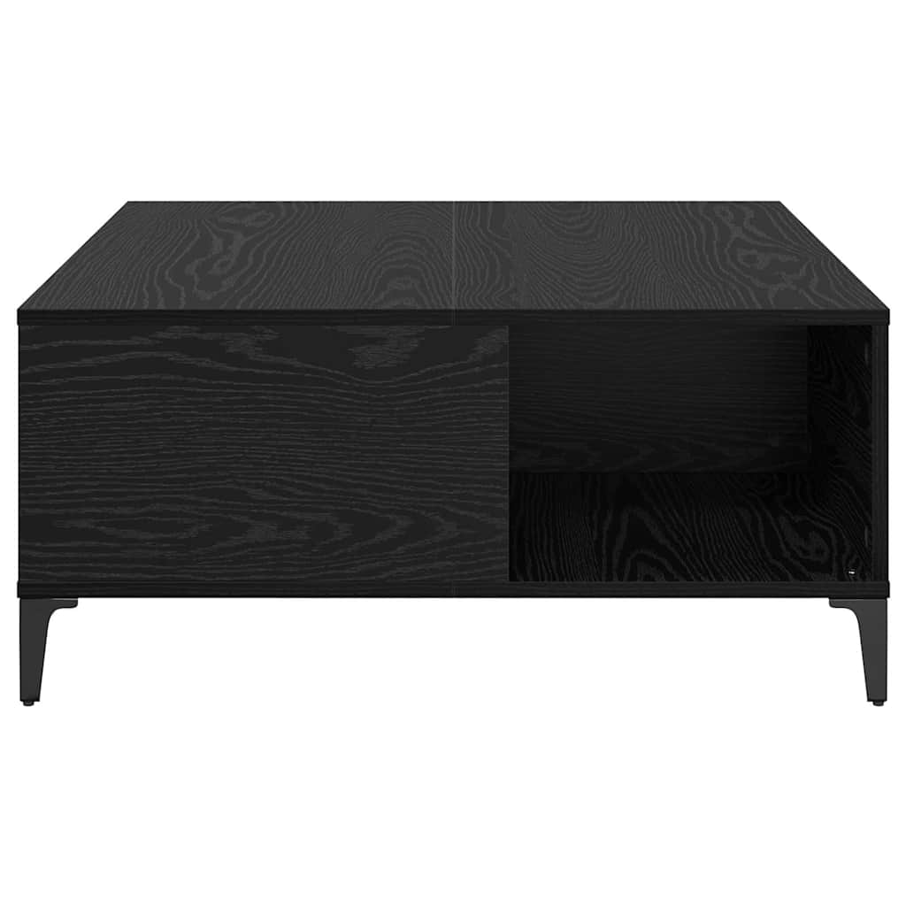 Kava Stol Crni hrast 80 x 80 x 36,5 cm Konstruirano drvo