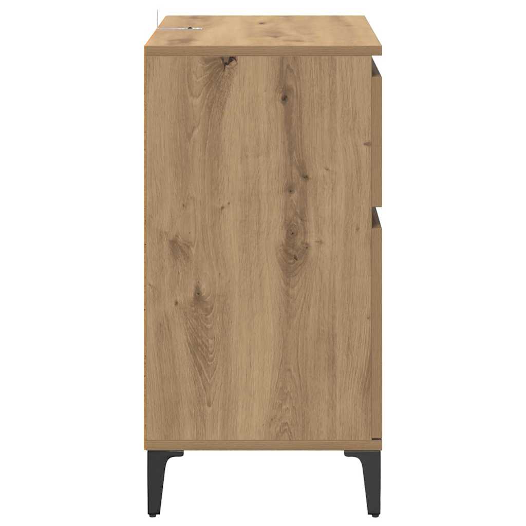Kreveta Umjetnički hrast 60 x 35 x 70 cm Obrađeno drvo i čelik
