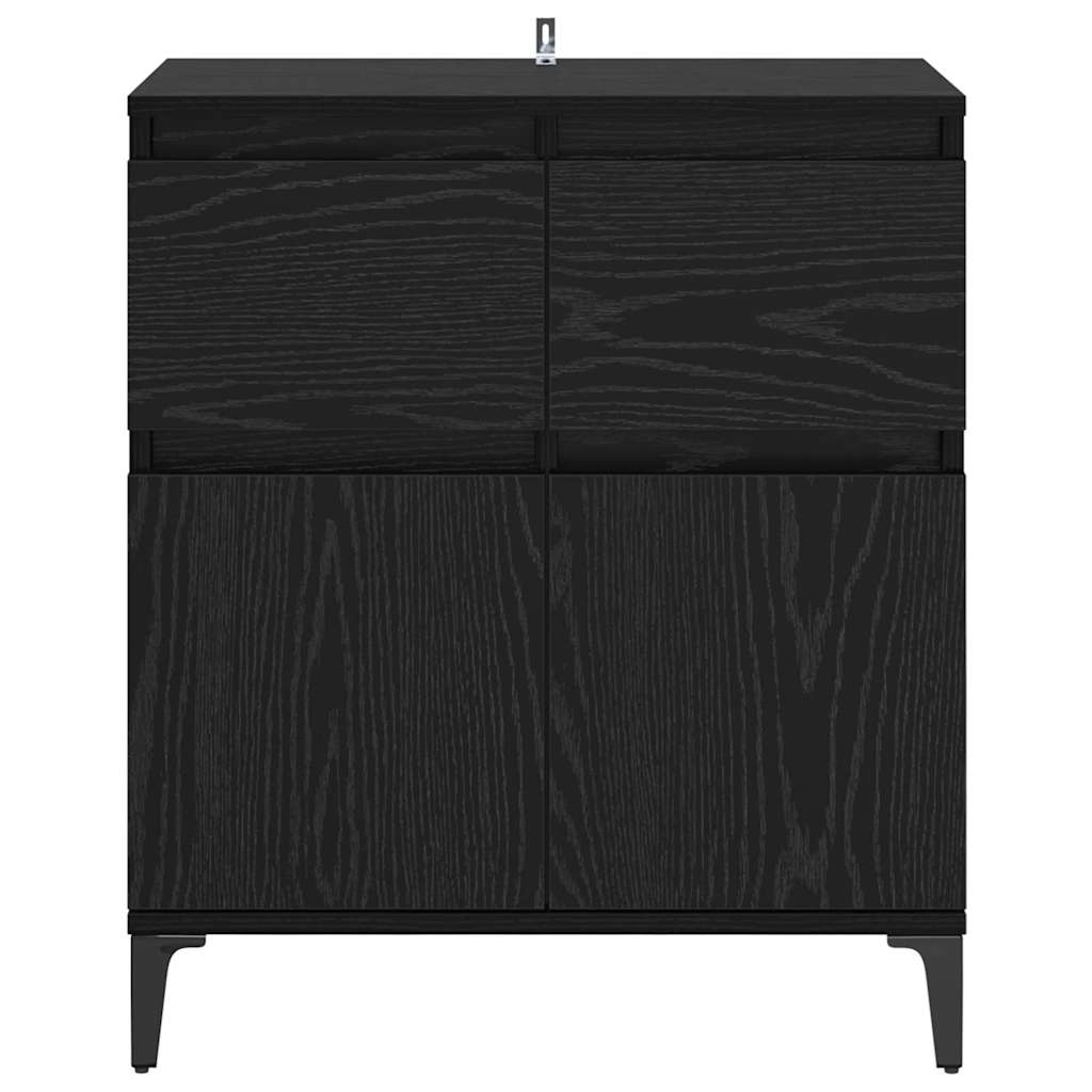 Kreveta Crni hrast 60 x 35 x 70 cm Obrađeno drvo i čelik