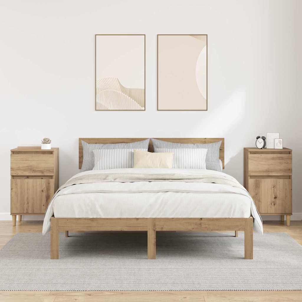Noćni ormar s ladicama 2 pcs Umjetnički hrast 40 x 35 x 70 cm