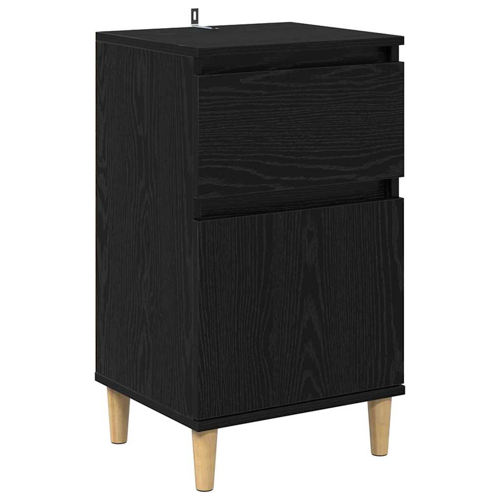 Noćni ormar 2 pcs Crni hrast 40 x 35 x 70 cm Konstruirano drvo
