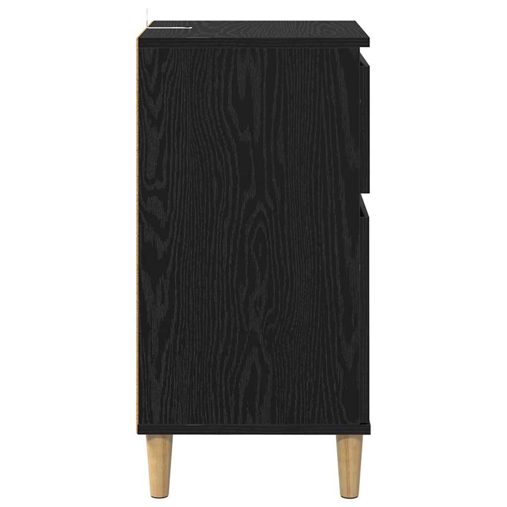 Noćni ormar 2 pcs Crni hrast 40 x 35 x 70 cm Konstruirano drvo