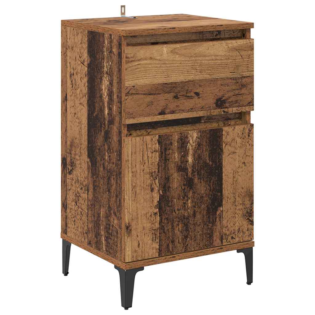 Noćni ormar 2 pcs Staro drvo 40 x 35 x 70 cm Konstruirano drvo