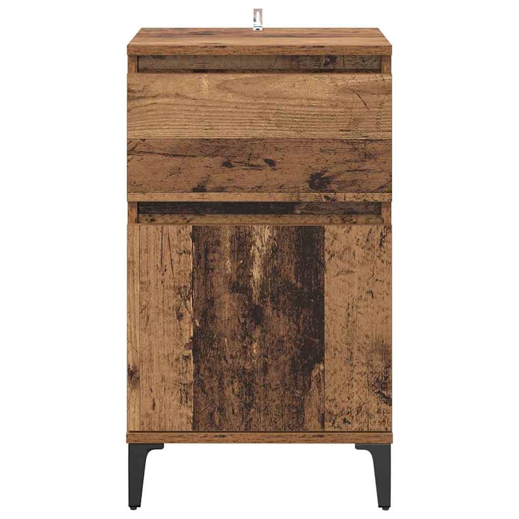Noćni ormar 2 pcs Staro drvo 40 x 35 x 70 cm Konstruirano drvo