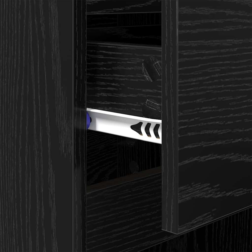 Noćni ormar 2 pcs Crni hrast 40 x 35 x 70 cm Konstruirano drvo