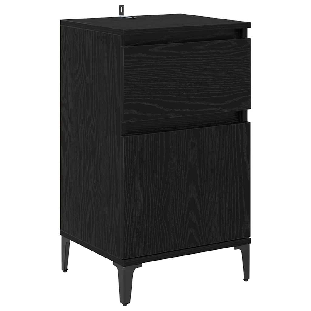 Noćni ormar 2 pcs Crni hrast 40 x 35 x 70 cm Konstruirano drvo