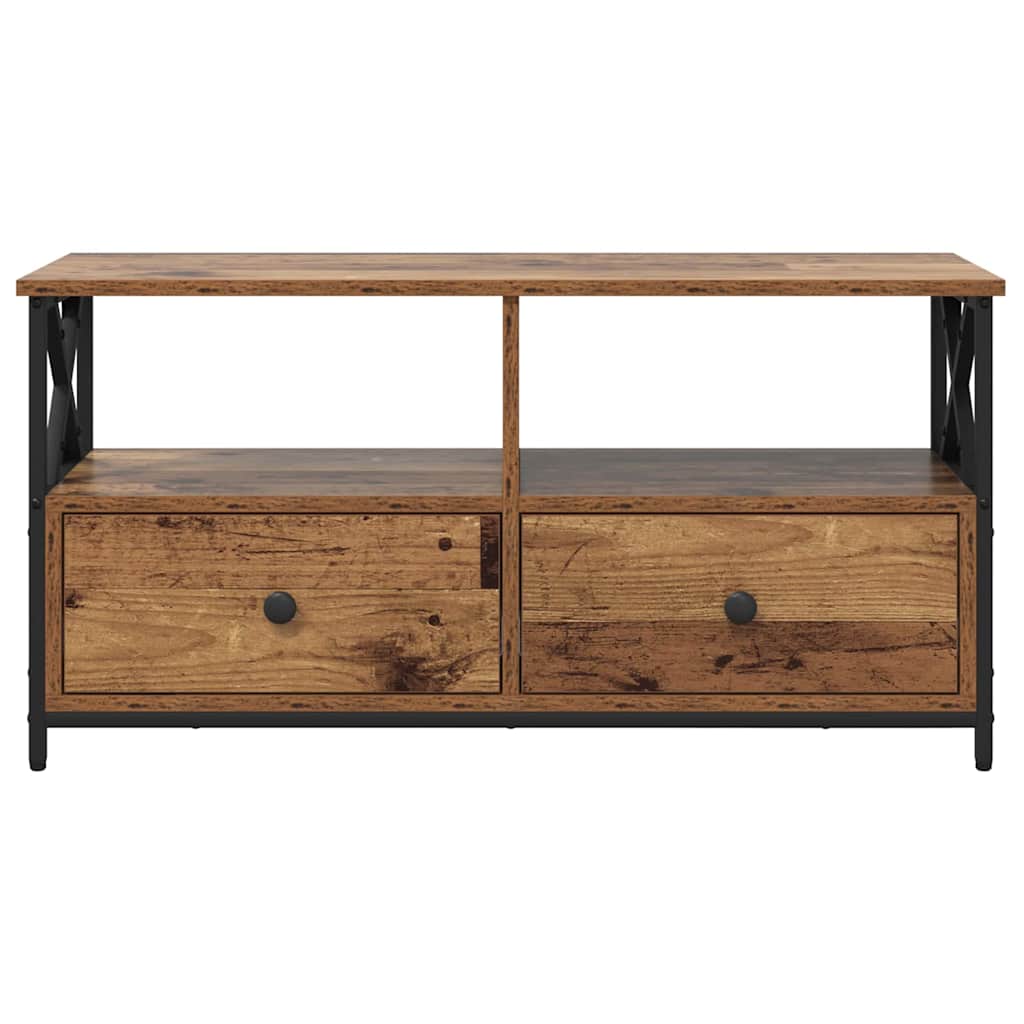 TV ormar Staro drvo 90 x 33 x 45 cm Inženjerska drva i čelik