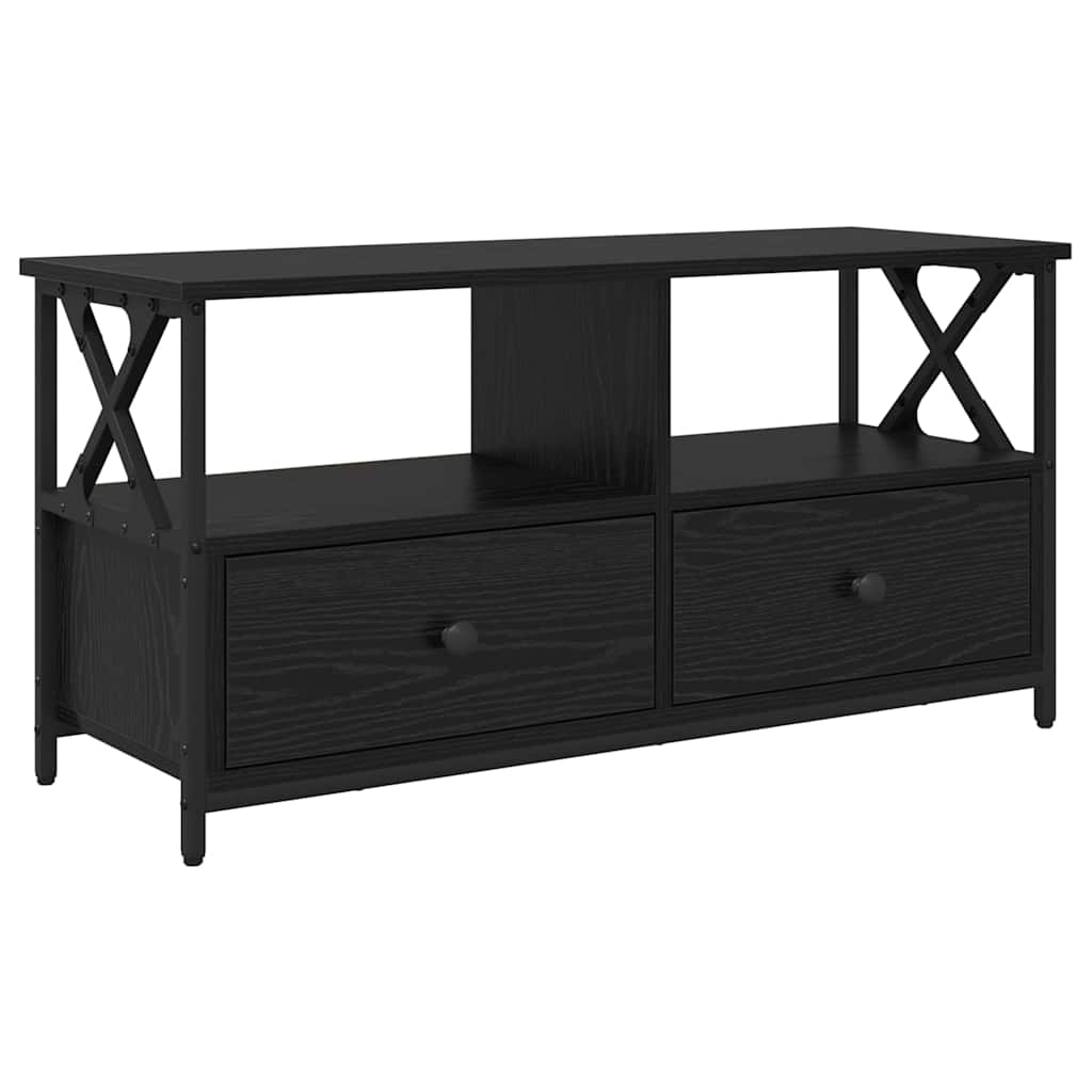 TV ormar Crni hrast 90 x 33 x 45 cm Inženjerska drva i čelik