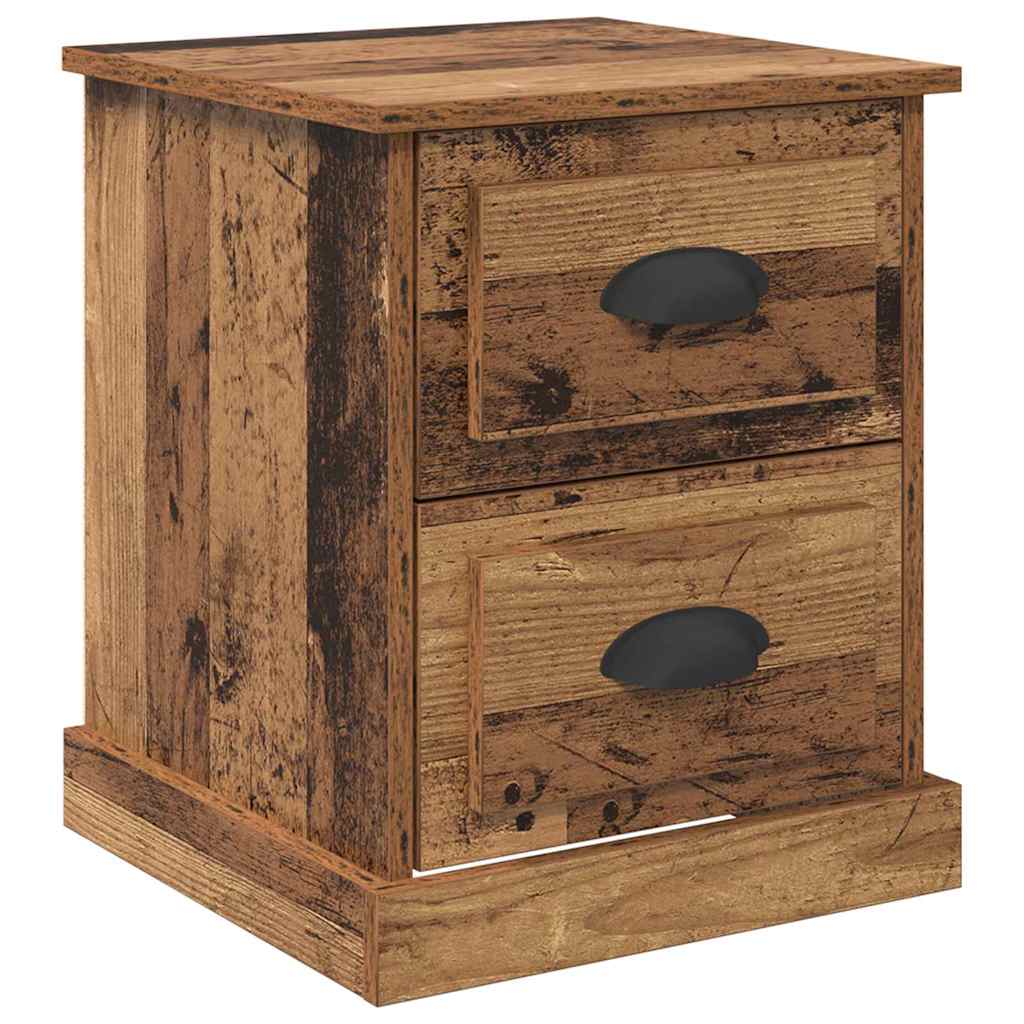 Noćni ormar s ladicama 2 pcs Staro drvo 39 x 39 x 47.5 cm