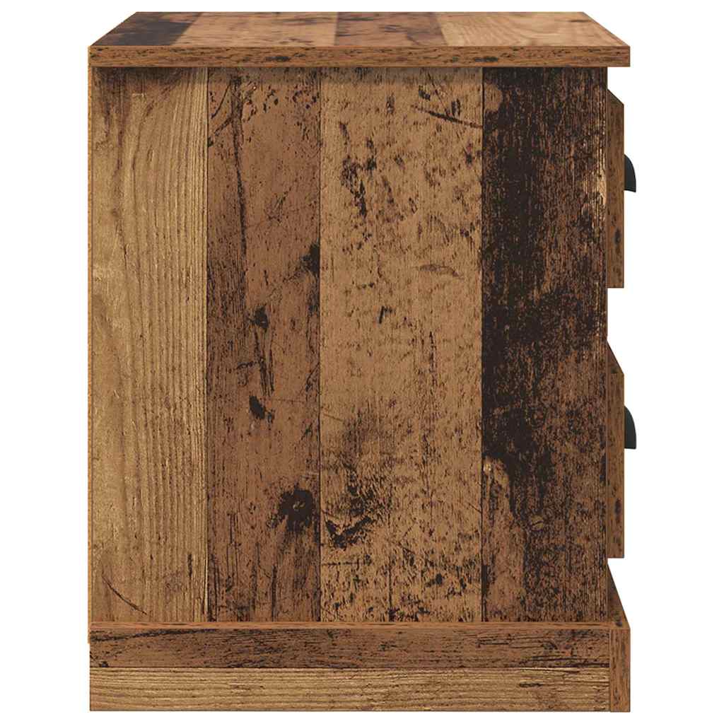 Noćni ormar s ladicama 2 pcs Staro drvo 39 x 39 x 47.5 cm