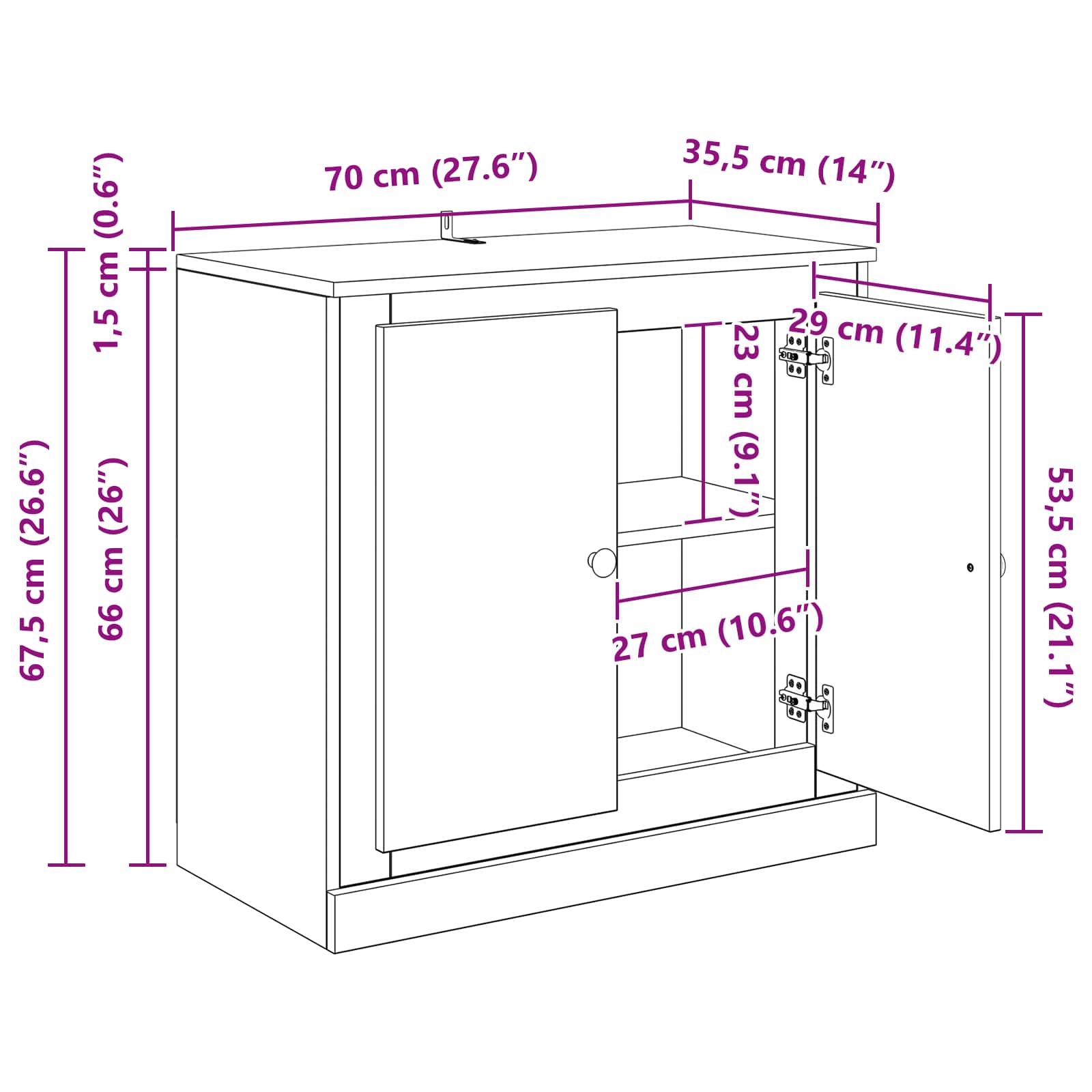 Kreveta Staro drvo 70 x 35,5 x 67,5 cm Konstruirano drvo