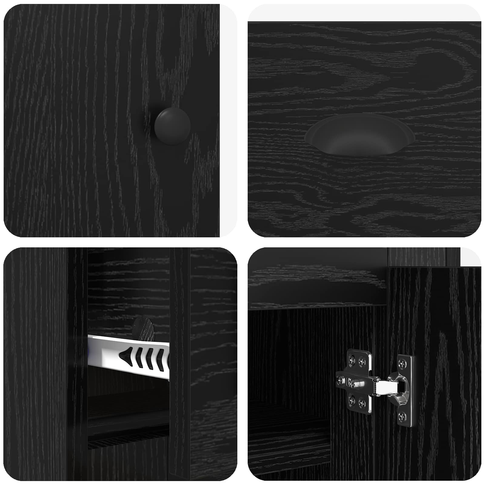 Highboard Crni hrast 70 x 35,5 x 67,5 cm Konstruirano drvo