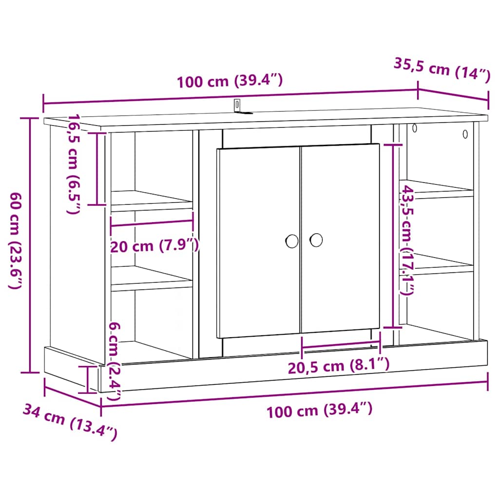 Kreveta Staro drvo 100 x 35,5 x 60 cm Konstruirano drvo
