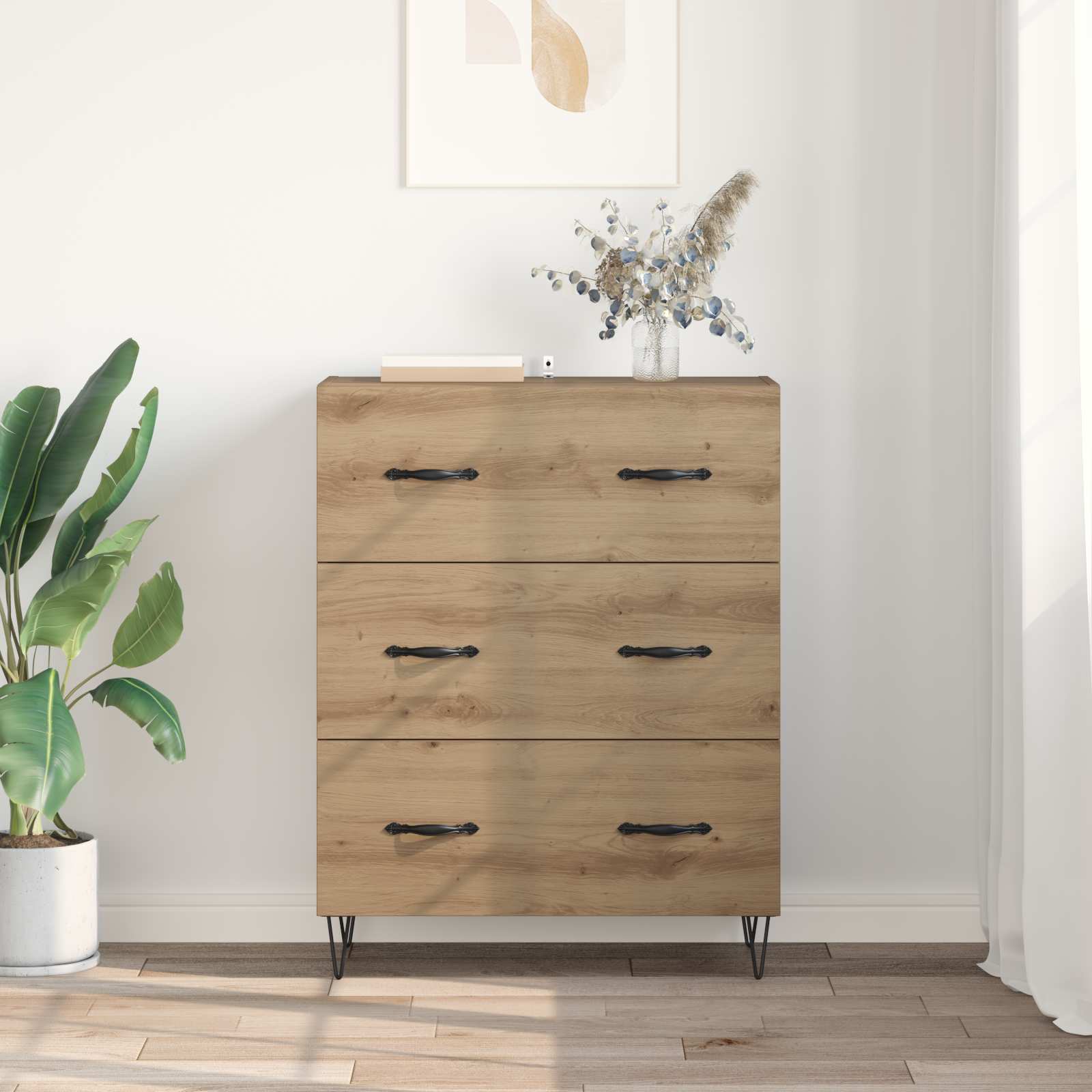 Kreveta s ladicama Umjetnički hrast 69,5 x 34 x 90 cm