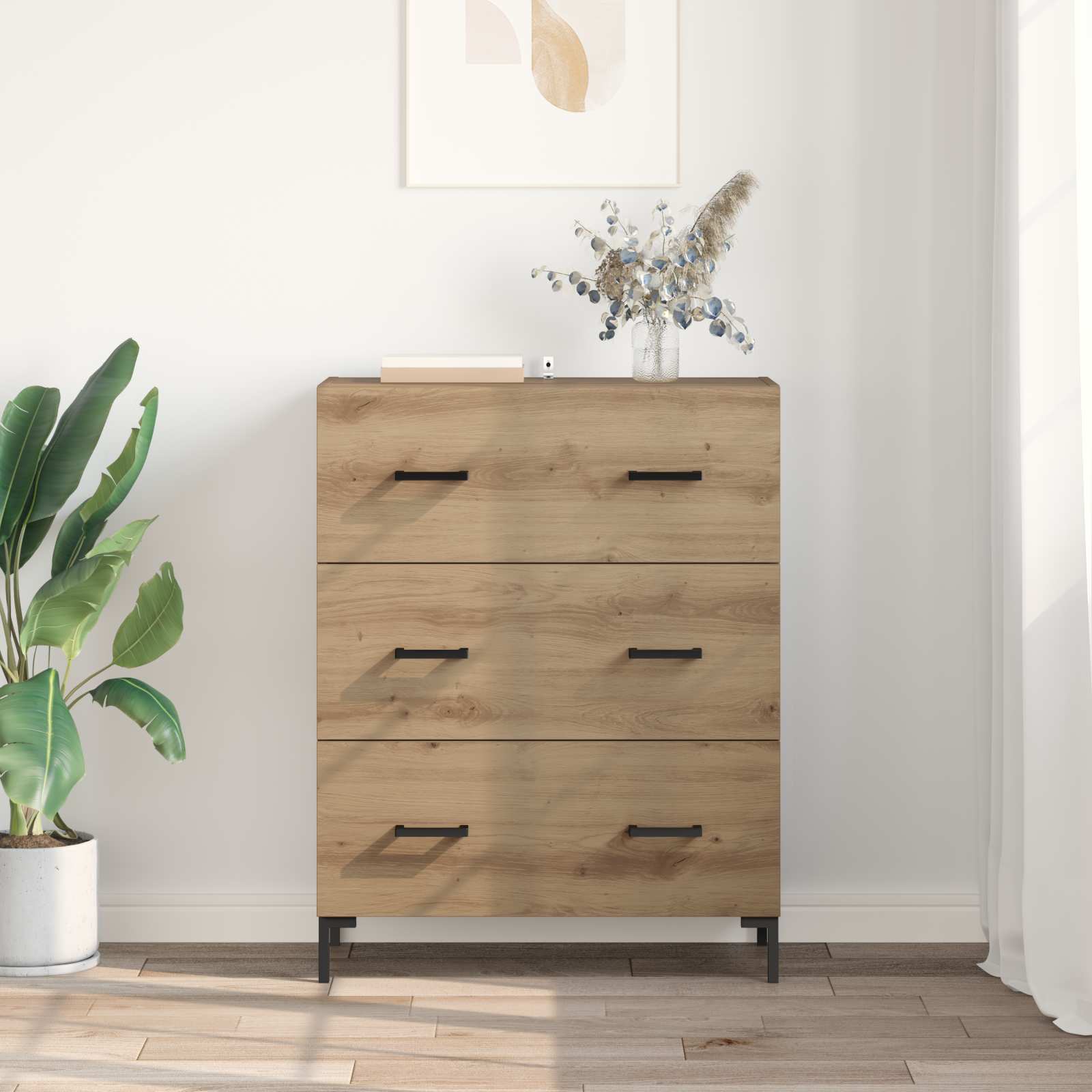 Kreveta s ladicama Umjetnički hrast 69,5 x 34 x 90 cm
