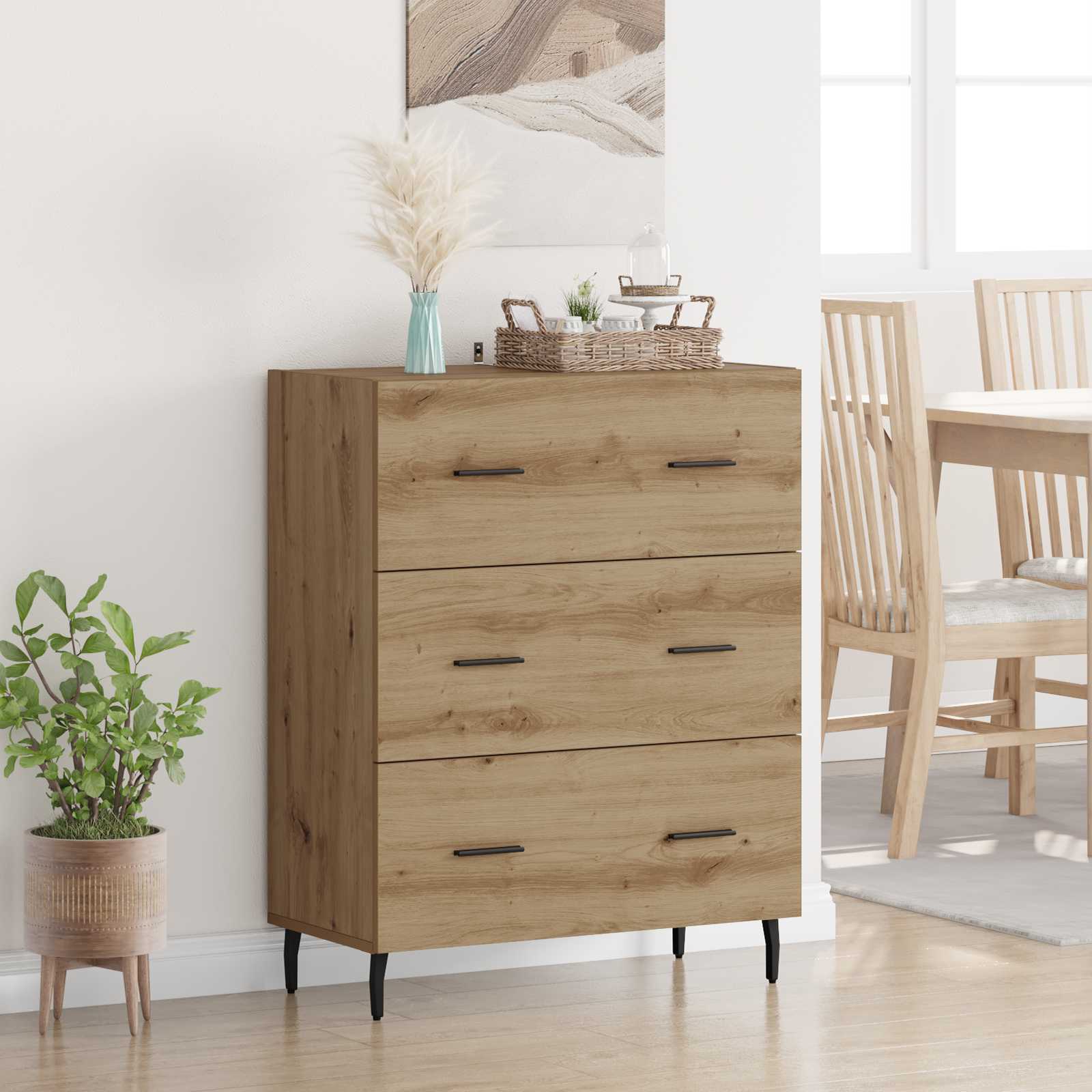 Kreveta s ladicama Umjetnički hrast 69,5 x 34 x 90 cm