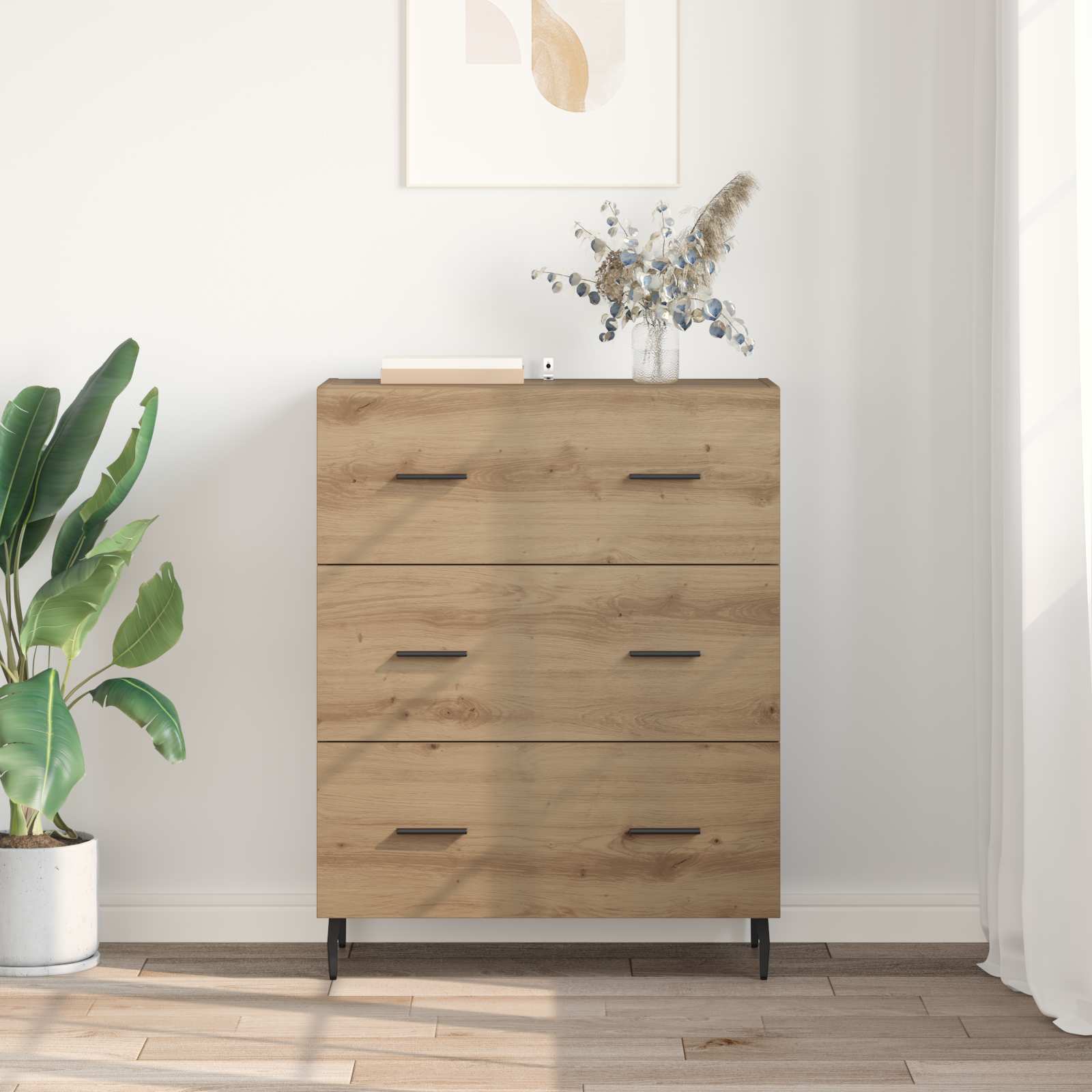 Kreveta s ladicama Umjetnički hrast 69,5 x 34 x 90 cm