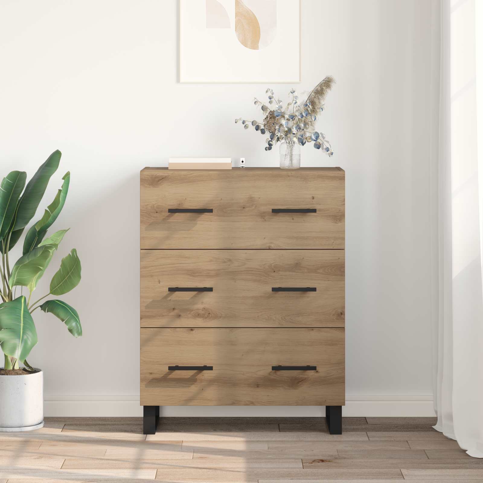 Kreveta s ladicama Umjetnički hrast 69,5 x 34 x 90 cm