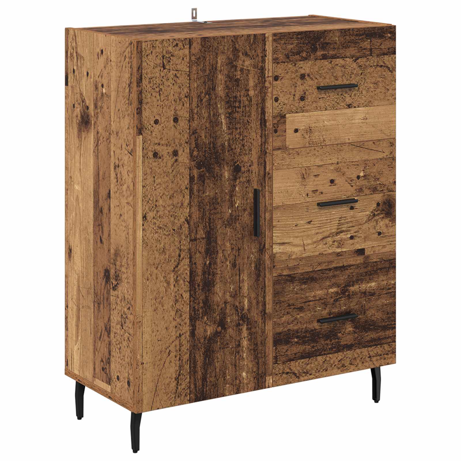 Kreveta Staro drvo 69,5 x 34 x 90 cm Obrađeno drvo i čelik