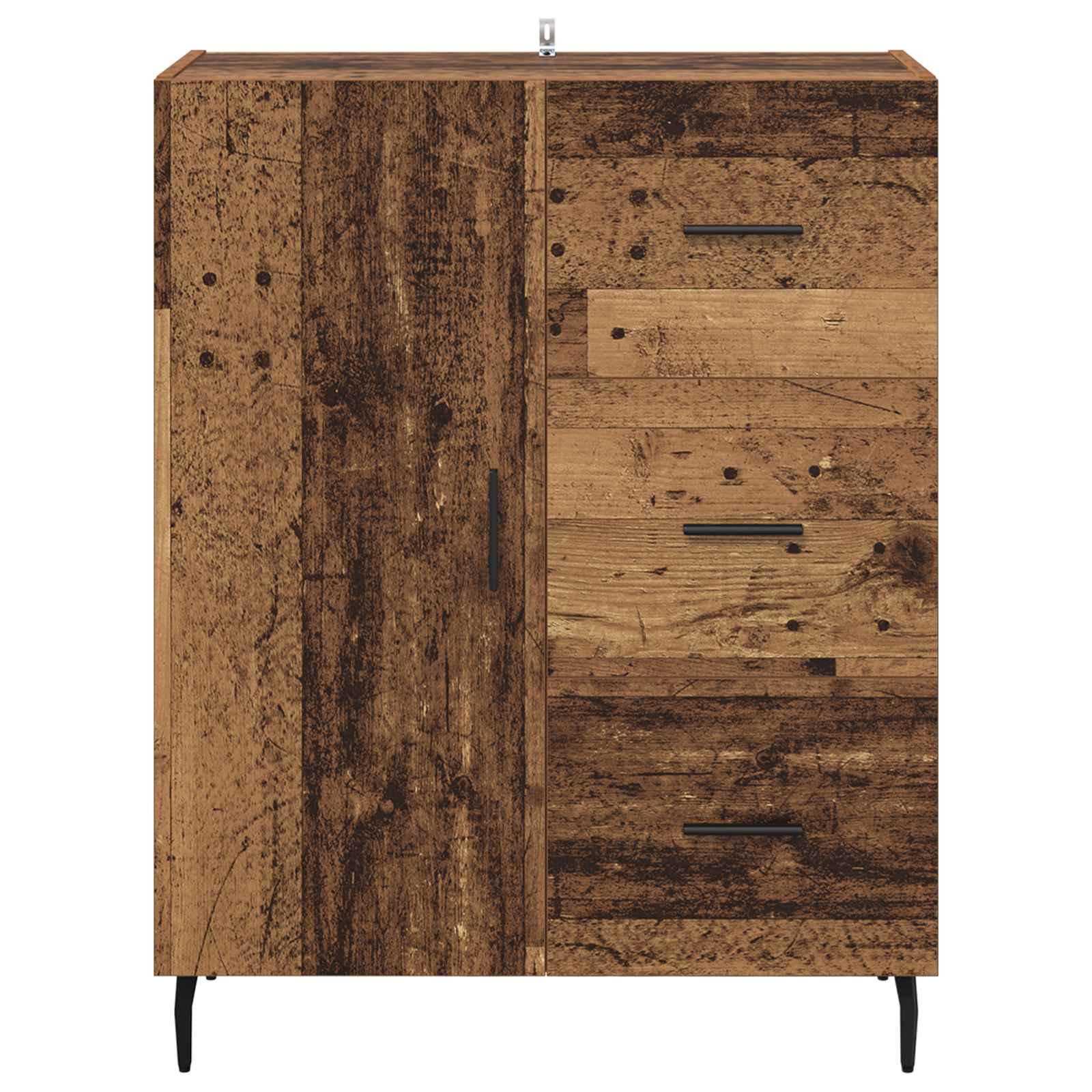 Kreveta Staro drvo 69,5 x 34 x 90 cm Obrađeno drvo i čelik