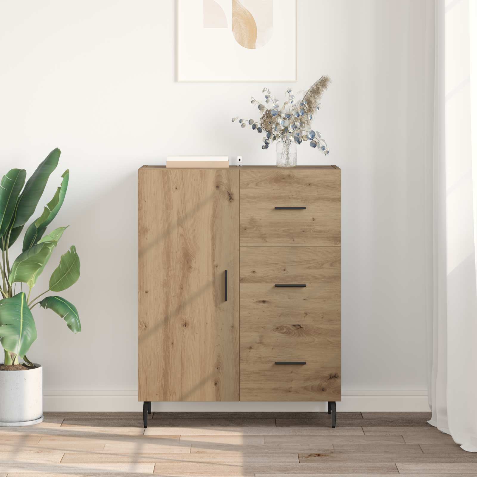 Kreveta s ladicama Umjetnički hrast 69,5 x 34 x 90 cm
